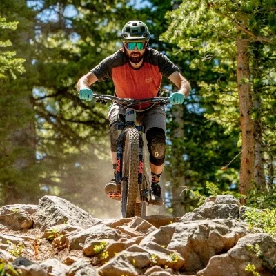 A mountain biker at Aspen Snowmass