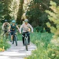 Bikers in the Snowmass Bike Park during Summer